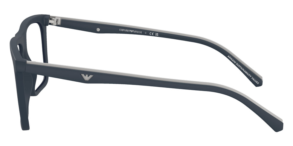 Emporio Armani EA4258 Square Sunglasses in Matte Blue, angle view