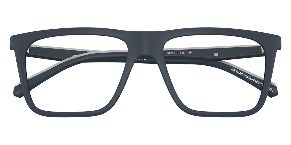 Emporio Armani EA4258 Square Sunglasses in Matte Blue, detail view