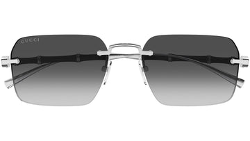 GRADIENT GREY LENSES WITH SHINY SILVER FRAME