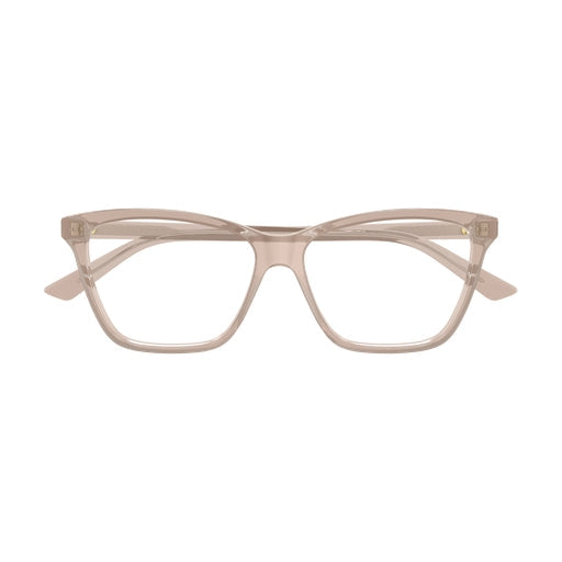 Bottega Veneta BV1421O Cat Eye Eyeglasses in Clear Lenses With Brown Frame, side view