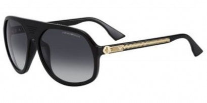 Emporio Armani EA9693/S Aviator Sunglasses in Gray Gradient / Shiny Black, angle view