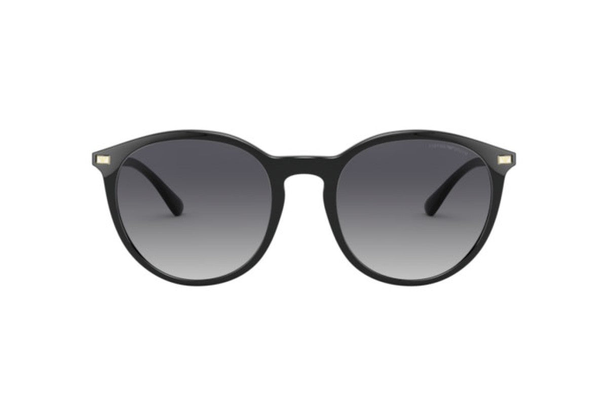 Emporio Armani EA4148/S Round Sunglasses in Grey Black, front view