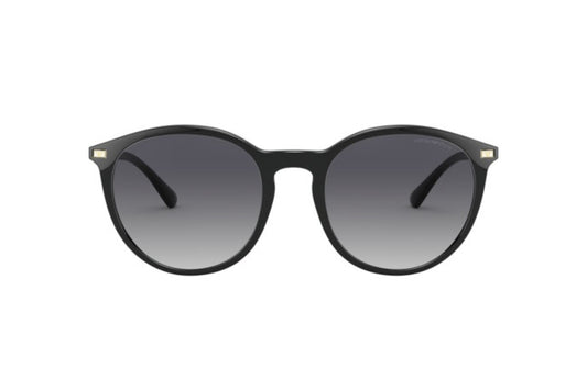 Emporio Armani EA4148/S Round Sunglasses in Grey Black, front view