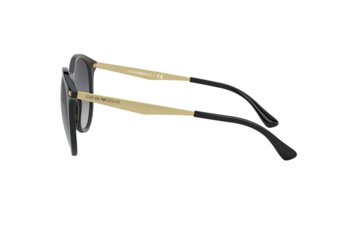 Emporio Armani EA4148/S Round Sunglasses in Grey Black, side view