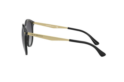 Emporio Armani EA4148/S Round Sunglasses in Grey Black, side view