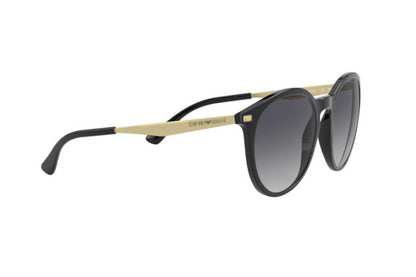 Emporio Armani EA4148/S Round Sunglasses in Grey Black, back view