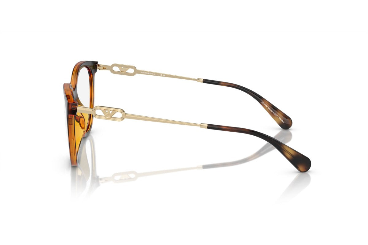 Emporio Armani EA4213U/S Cat Eye Sunglasses in Glossy Havana Tortoise, side view