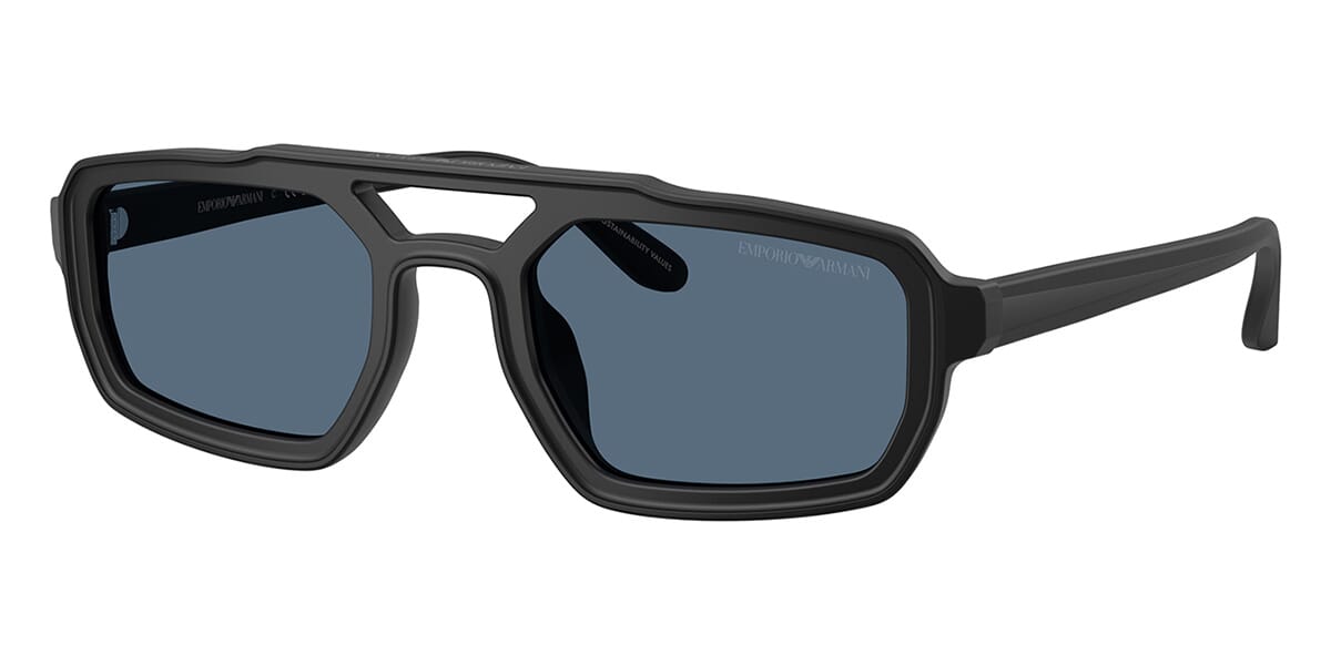 Emporio Armani EA4240/S Pilot Sunglasses in Blue Black, front view