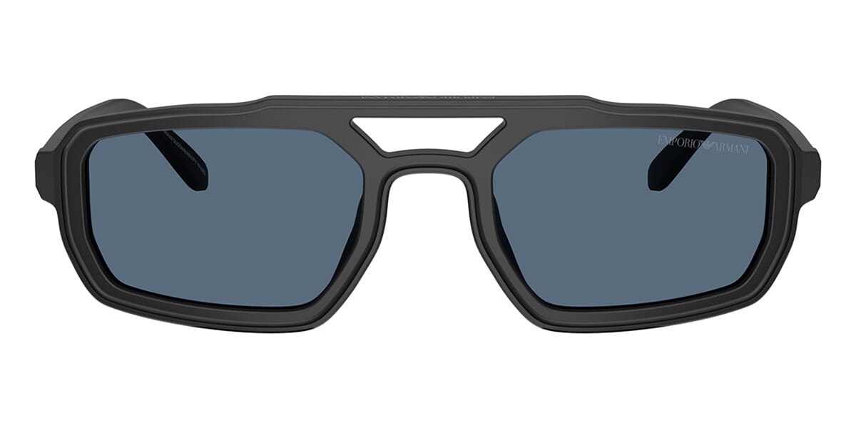 Emporio Armani EA4240/S Pilot Sunglasses in Blue Black, side view