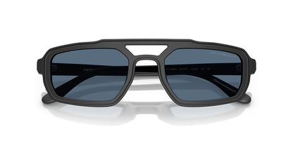 Emporio Armani EA4240/S Pilot Sunglasses in Blue Black, back view