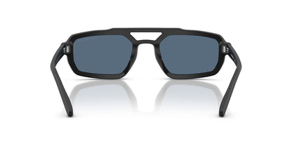 Emporio Armani EA4240/S Pilot Sunglasses in Blue Black, detail view