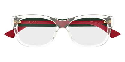 Gucci GG0278ON Square Eyeglasses in Green/Crystal, front view