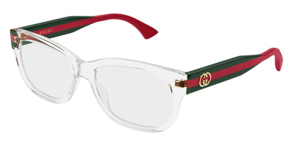 Gucci GG0278ON Square Eyeglasses in Green/Crystal, side view