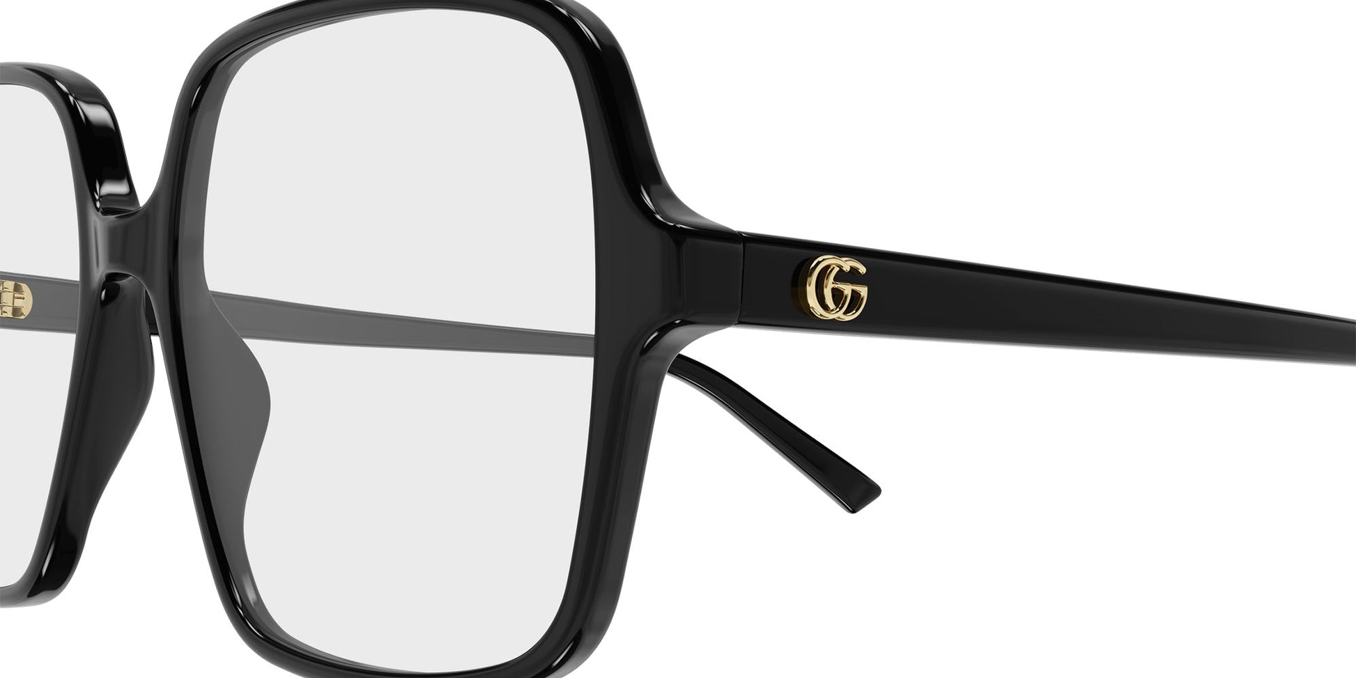Gucci GG1994O Square Eyeglasses in Black, angle view