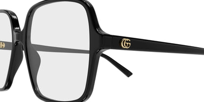 Gucci GG1994O Square Eyeglasses in Black, angle view