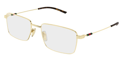 Gucci GG2098O Rectangle Eyeglasses in Gold, side view