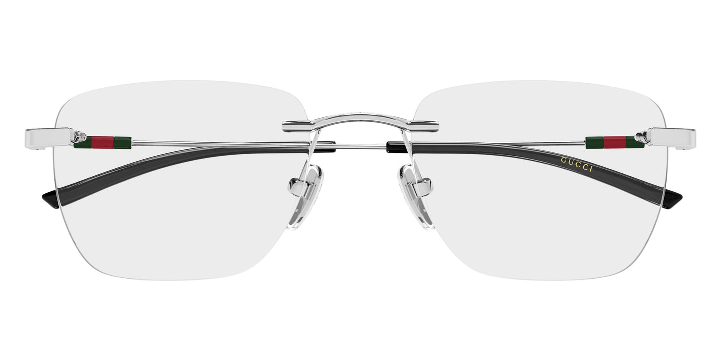 Gucci GG2099O Rectangle Eyeglasses in Silver, front view