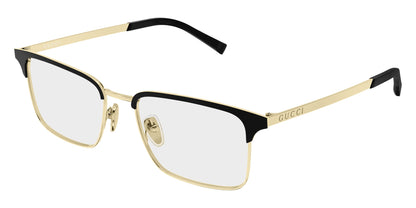 Gucci GG2136O Rectangle Eyeglasses in Gold, side view