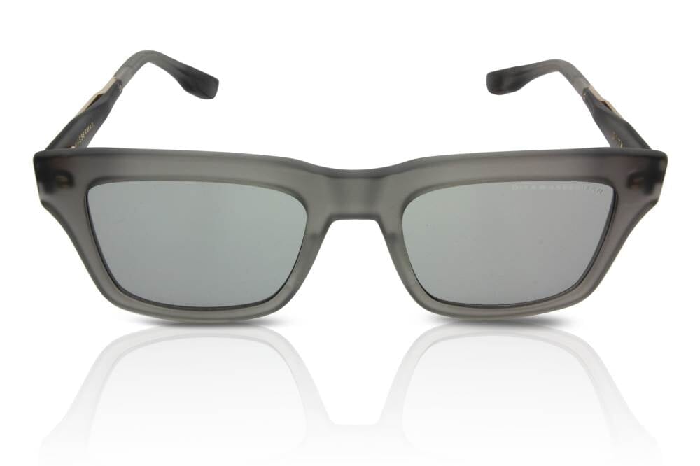 DITA WASSERMAN Rectangle Sunglasses in Grey Satin Crystal Grey White Gold, angle view