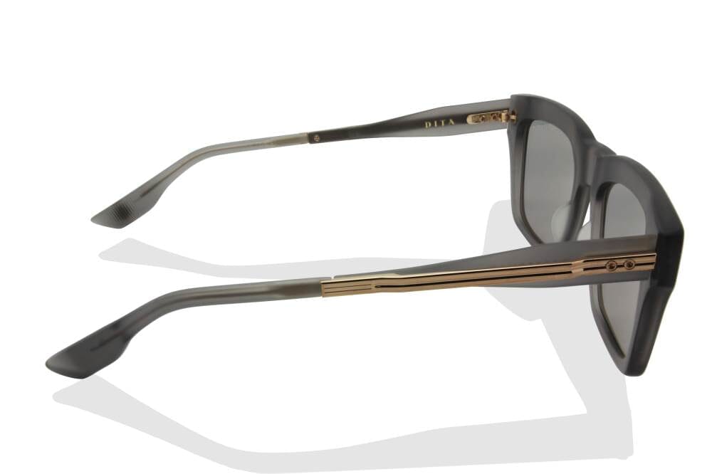DITA WASSERMAN Rectangle Sunglasses in Grey Satin Crystal Grey White Gold, side view