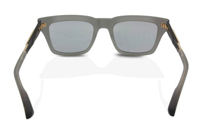 DITA WASSERMAN Rectangle Sunglasses in Grey Satin Crystal Grey White Gold, detail view