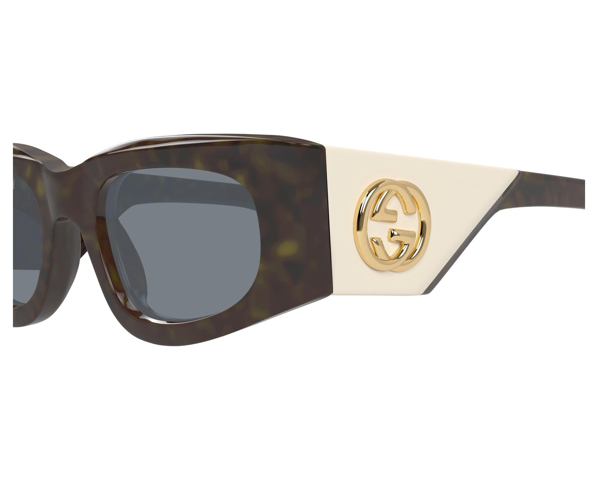 Gucci GG1664S Cat Eye Sunglasses in Grey/Havana, front view
