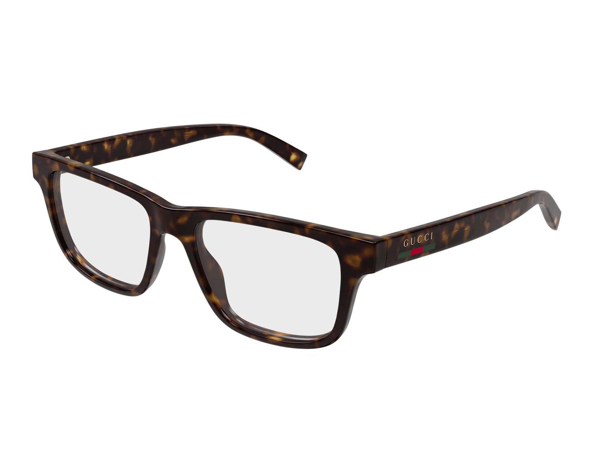 Gucci GG1987O Rectangle Eyeglasses in Transparent / Havana, front view