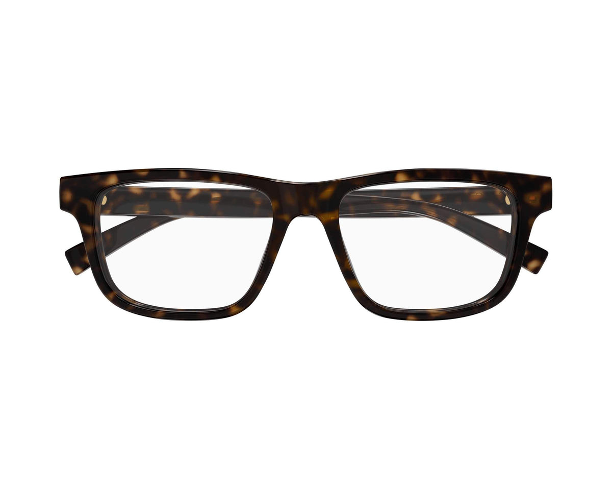 Gucci GG1987O Rectangle Eyeglasses in Transparent / Havana, side view