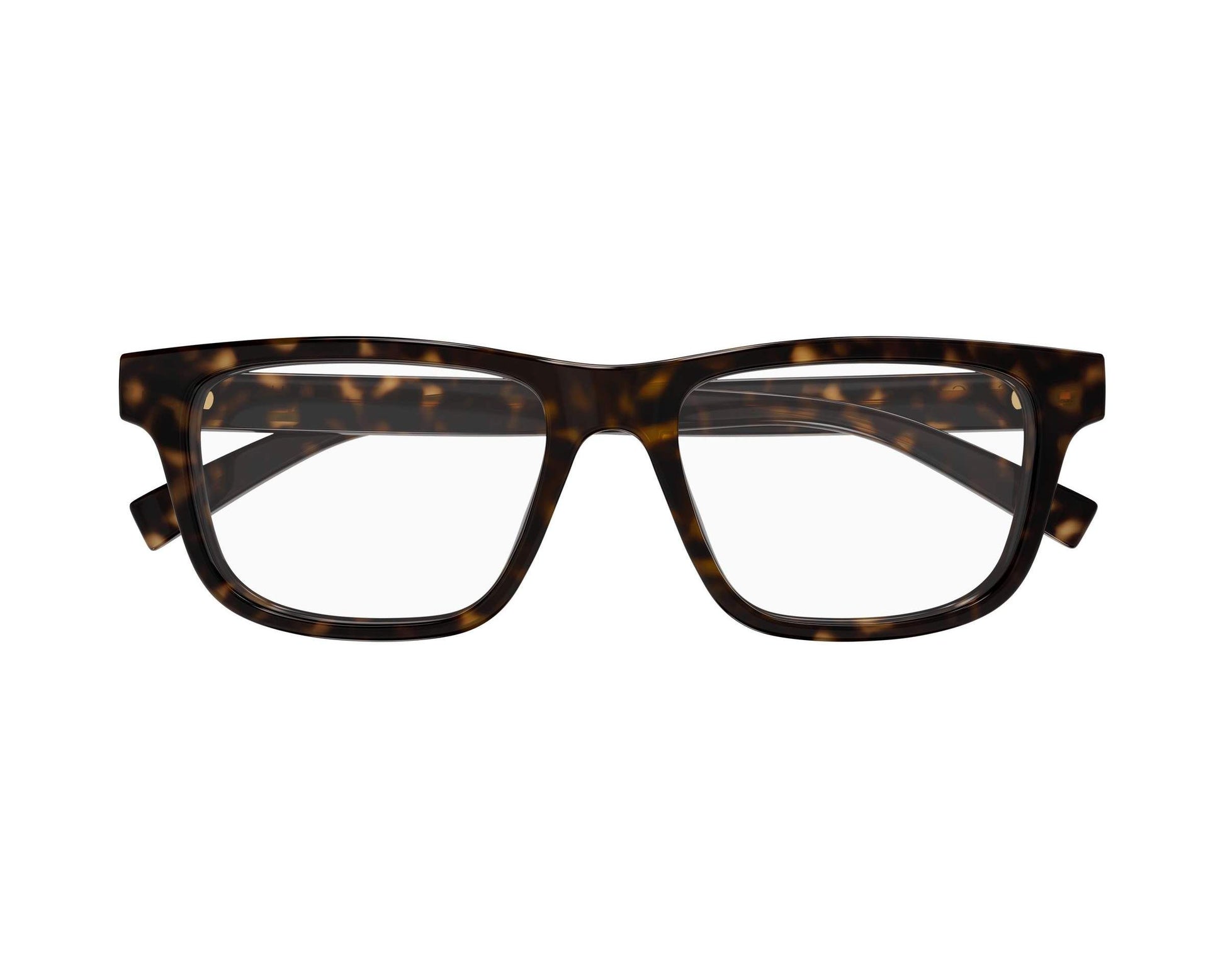 Gucci GG1987O Rectangle Eyeglasses in Transparent / Havana, side view