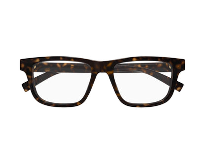 Gucci GG1987O Rectangle Eyeglasses in Transparent / Havana, side view
