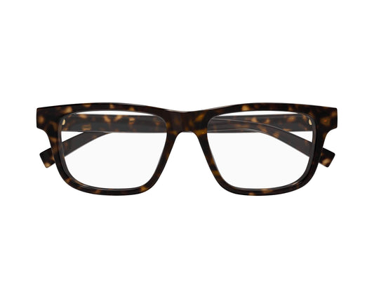 Gucci GG1987O Rectangle Eyeglasses in Transparent / Havana, side view