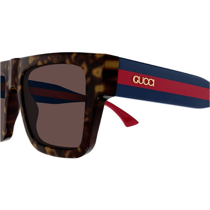 Gucci GG1868S Square Sunglasses in Brown/Tortoise, angle view
