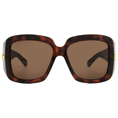 Gucci GG1402S Square Sunglasses in Brown / Havana, front view