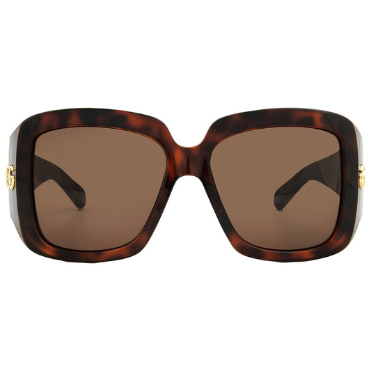 Gucci GG1402S Square Sunglasses in Brown / Havana, front view