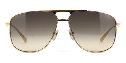 Gucci GG0336S Pilot Sunglasses in Brown Gold, side view