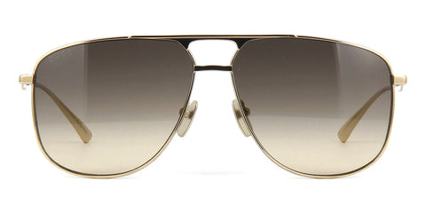 Gucci GG0336S Pilot Sunglasses in Brown Gold, side view