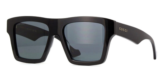 Gucci GG0962S Square Sunglasses in Grey/Shiny Black, front view