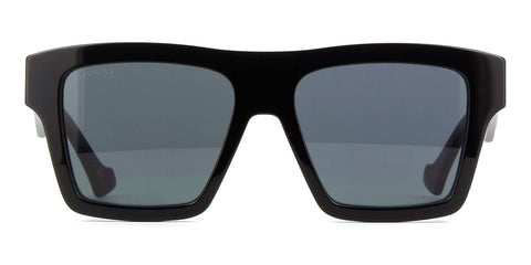 Gucci GG0962S Square Sunglasses in Grey/Shiny Black, side view