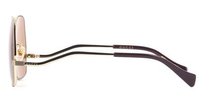 Gucci GG0972S Square Sunglasses in Brown Gold, angle view