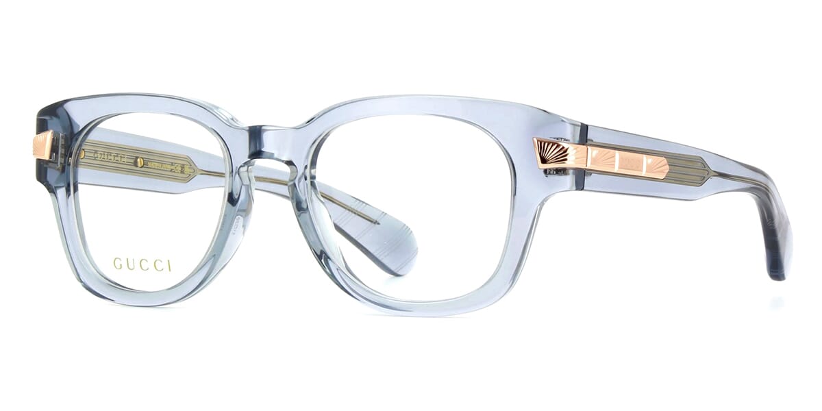 Gucci GG15180 Square Eyeglasses in Clear Grey, front view