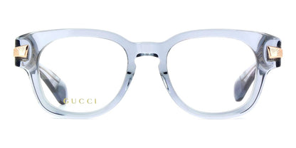 Gucci GG15180 Square Eyeglasses in Clear Grey, side view