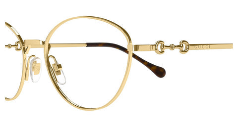 Gucci GG1699O Oval Eyeglasses in Gold, angle view