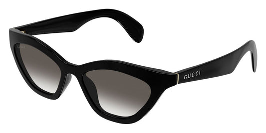Gucci GG1931S Cat Eye Sunglasses in Grey Gradient / Black, front view
