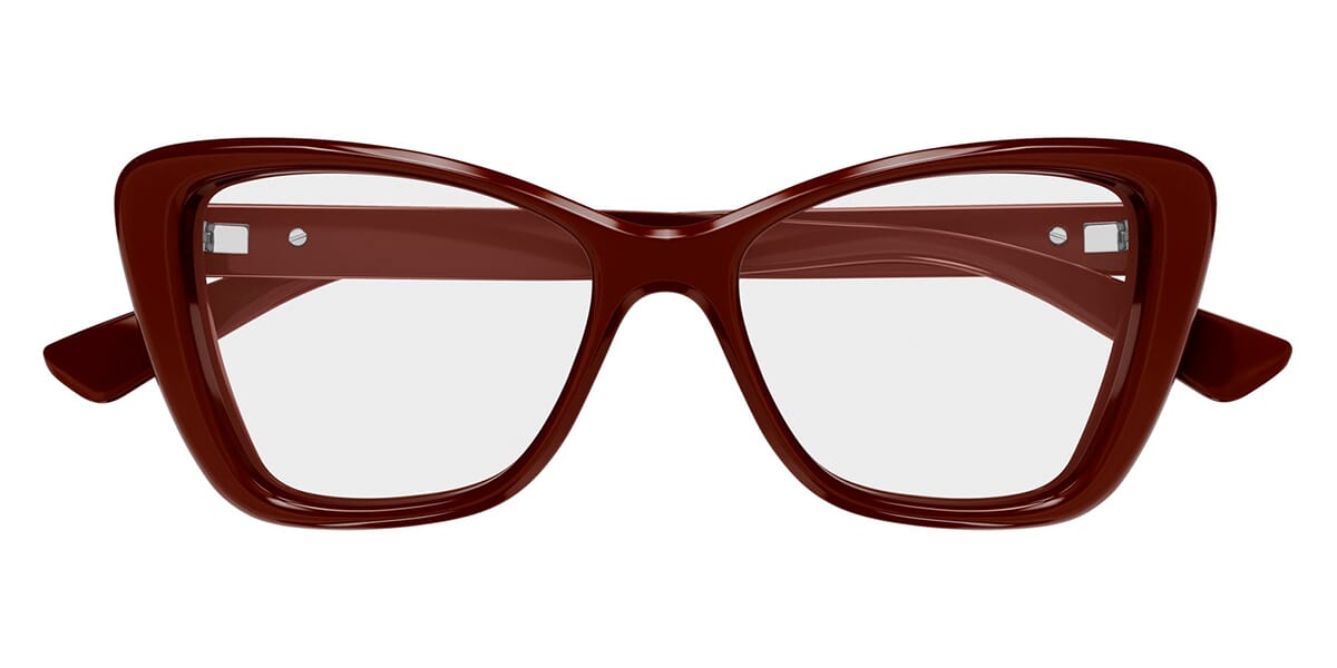 Gucci GG1977O Cat Eye Eyeglasses in Clear/Burgundy, angle view
