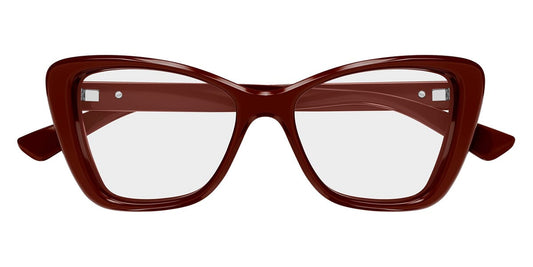 Gucci GG1977O Cat Eye Eyeglasses in Clear/Burgundy, angle view