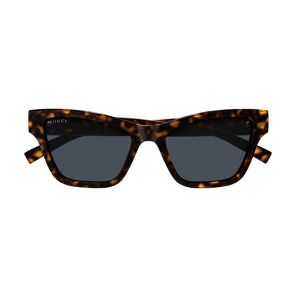 Gucci GG1982S Cat Eye Sunglasses in Blue / Brown-Havana, side view