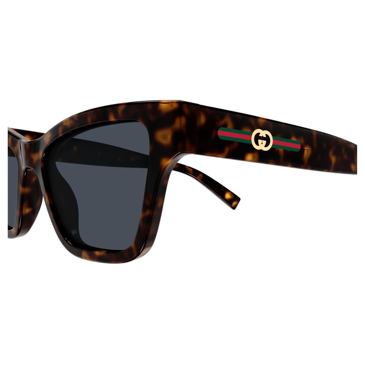 Gucci GG1982S Cat Eye Sunglasses in Blue / Brown-Havana, angle view
