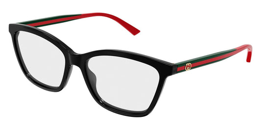 Gucci GG1989O Square Eyeglasses in Black, front view