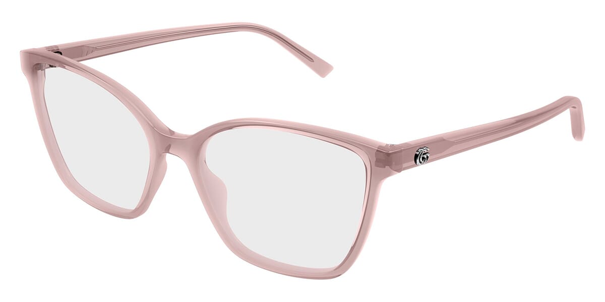 Gucci GG1995O Square Eyeglasses in Crystal Pink, front view