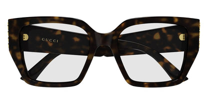 Gucci GG2042O Square Eyeglasses in Havana, side view